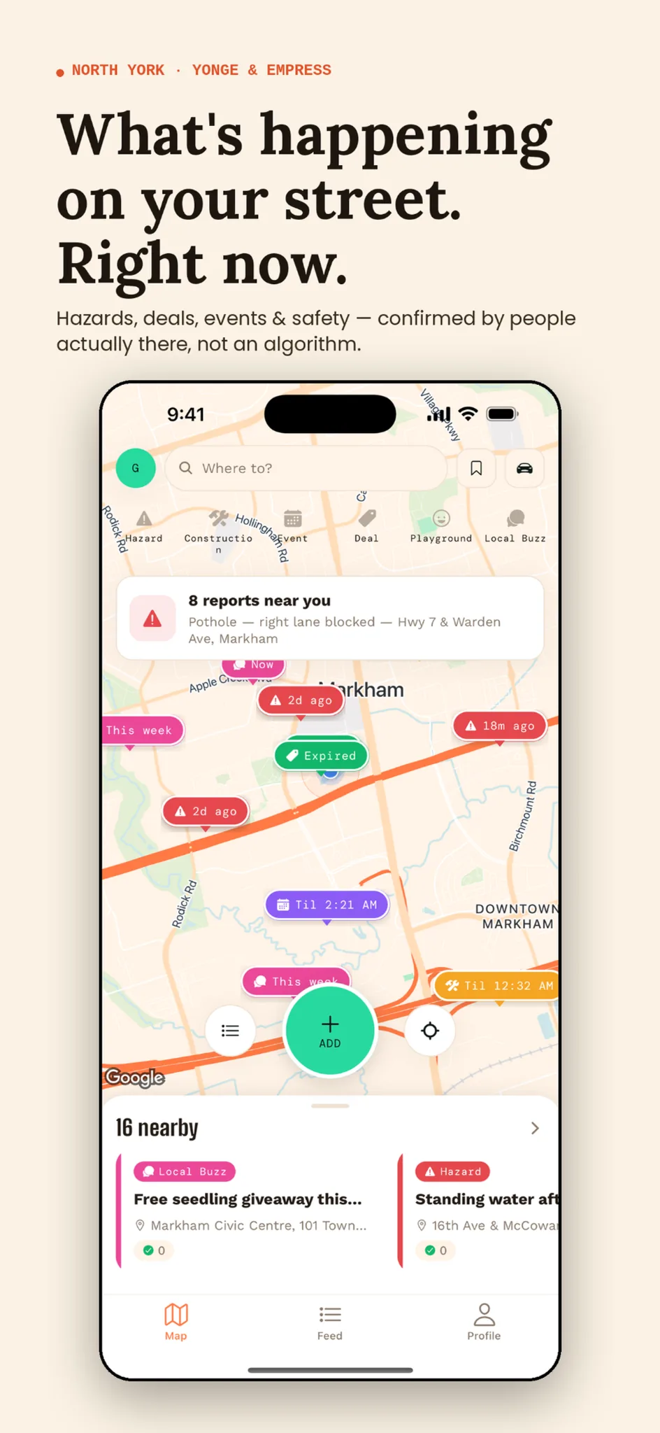 CivicBulletin map interface